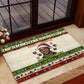 Booker T. Washington Christmas Santa Rubber Doormat Black History Ugly Pixel Pattern