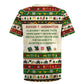 Booker T. Washington Christmas Santa Rugby Jersey Black History Ugly Pixel Pattern