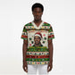 Booker T. Washington Christmas Santa Scrub Top Black History Ugly Pixel Pattern