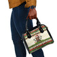 Booker T. Washington Christmas Santa Shoulder Handbag Black History Ugly Pixel Pattern