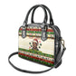 Booker T. Washington Christmas Santa Shoulder Handbag Black History Ugly Pixel Pattern