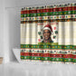Booker T. Washington Christmas Santa Shower Curtain Black History Ugly Pixel Pattern