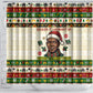 Booker T. Washington Christmas Santa Shower Curtain Black History Ugly Pixel Pattern