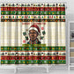 Booker T. Washington Christmas Santa Shower Curtain Black History Ugly Pixel Pattern