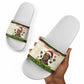 Booker T. Washington Christmas Santa Slide Sandals Black History Ugly Pixel Pattern