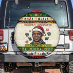 Booker T. Washington Christmas Santa Spare Tire Cover Black History Ugly Pixel Pattern