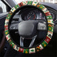 Booker T. Washington Christmas Santa Steering Wheel Cover Black History Ugly Pixel Pattern