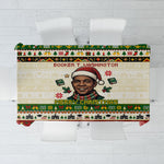 Booker T. Washington Christmas Santa Tablecloth Black History Ugly Pixel Pattern