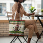 Booker T. Washington Christmas Santa Tote Bag Black History Ugly Pixel Pattern