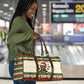 Booker T. Washington Christmas Santa Travel Bag Black History Ugly Pixel Pattern