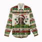 Booker T. Washington Christmas Santa Women Casual Shirt Black History Ugly Pixel Pattern