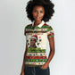 Booker T. Washington Christmas Santa Women Polo Shirt Black History Ugly Pixel Pattern