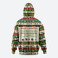 Booker T. Washington Christmas Santa Zip Hoodie Black History Ugly Pixel Pattern