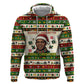 Booker T. Washington Christmas Santa Zip Hoodie Black History Ugly Pixel Pattern