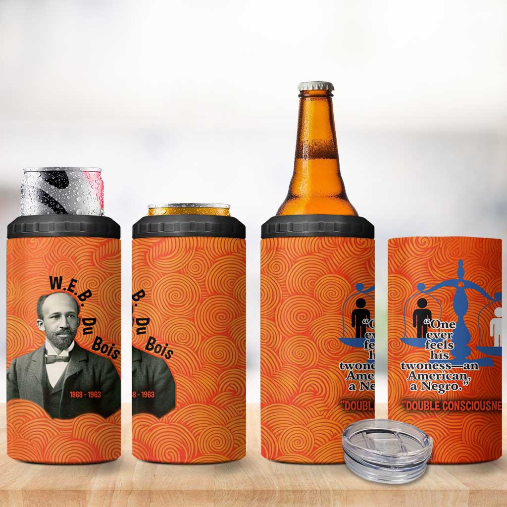 W.E.B. Du Bois Tribute 4 in 1 Can Cooler Tumbler W.E.B. Du Bois Tribute - African Pride