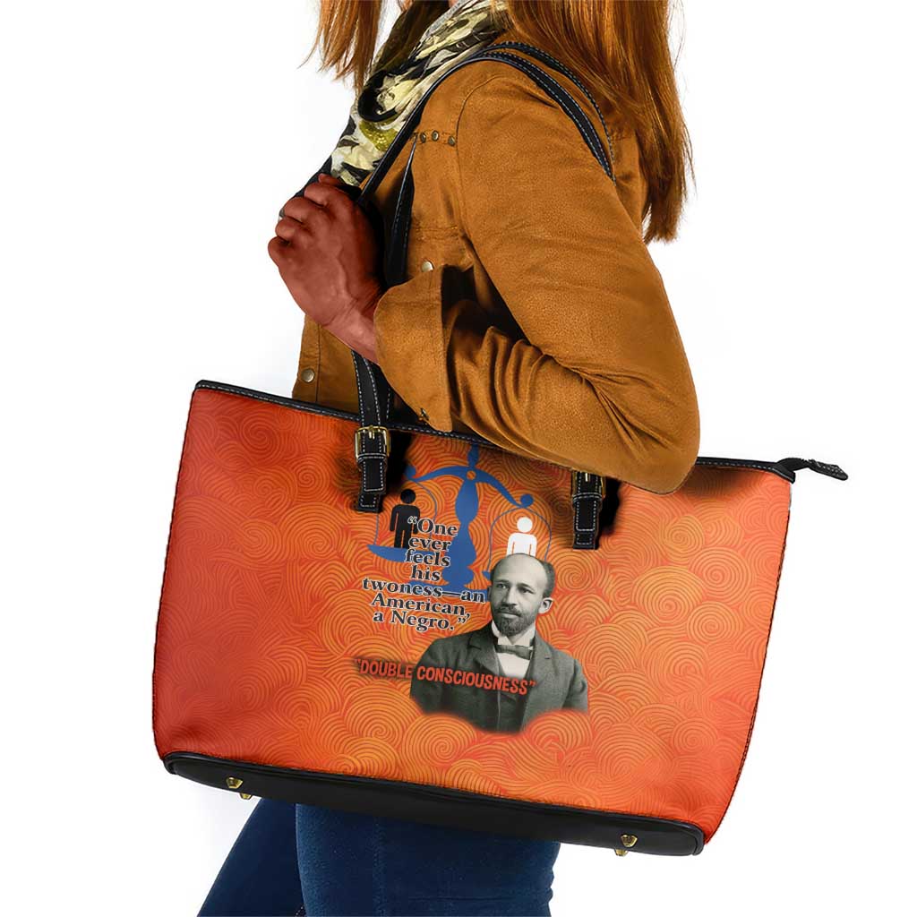 W.E.B. Du Bois Tribute Leather Tote Bag W.E.B. Du Bois Tribute - African Pride