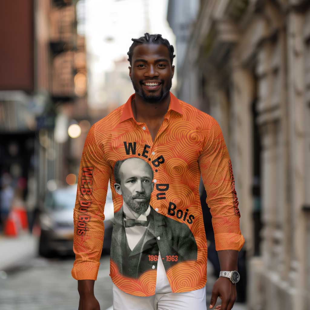 W.E.B. Du Bois Tribute Long Sleeve Button Shirt W.E.B. Du Bois Tribute - African Pride