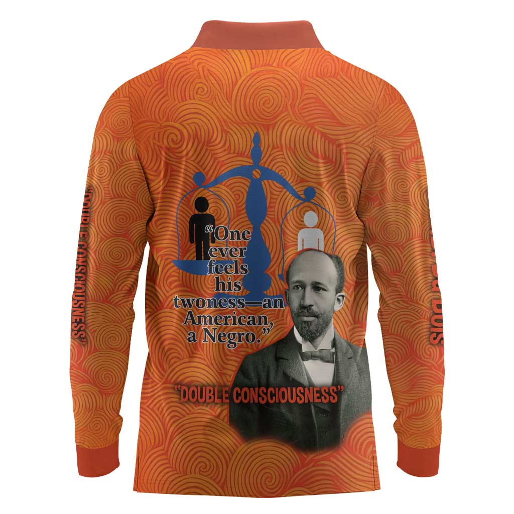 W.E.B. Du Bois Tribute Long Sleeve Polo Shirt W.E.B. Du Bois Tribute - African Pride