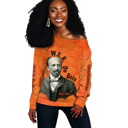 W.E.B. Du Bois Tribute Off Shoulder Sweater W.E.B. Du Bois Tribute - African Pride