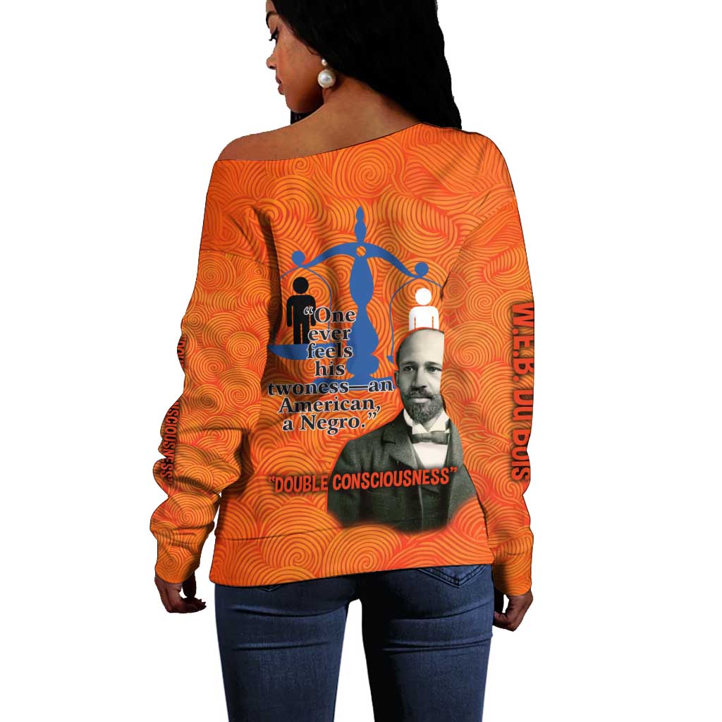 W.E.B. Du Bois Tribute Off Shoulder Sweater W.E.B. Du Bois Tribute - African Pride