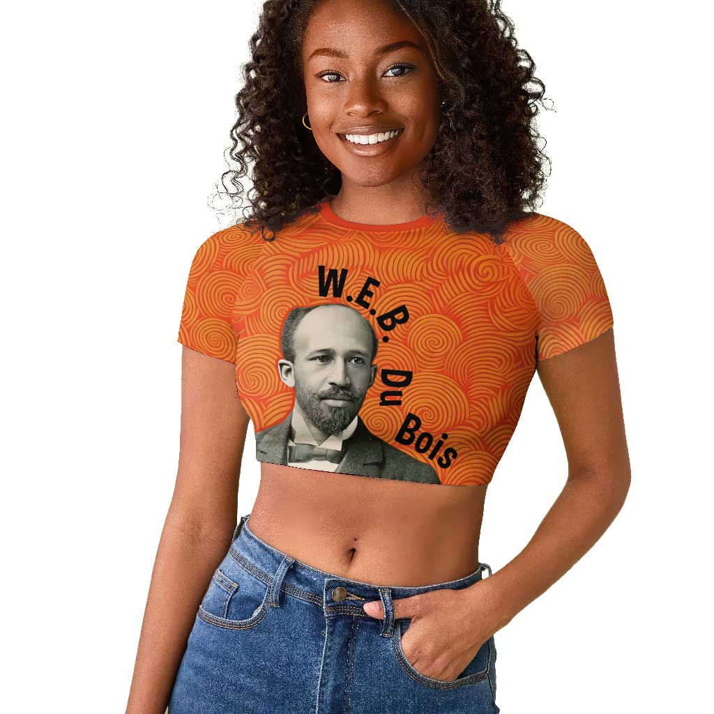 W.E.B. Du Bois Tribute Raglan Cropped T shirt W.E.B. Du Bois Tribute TS04