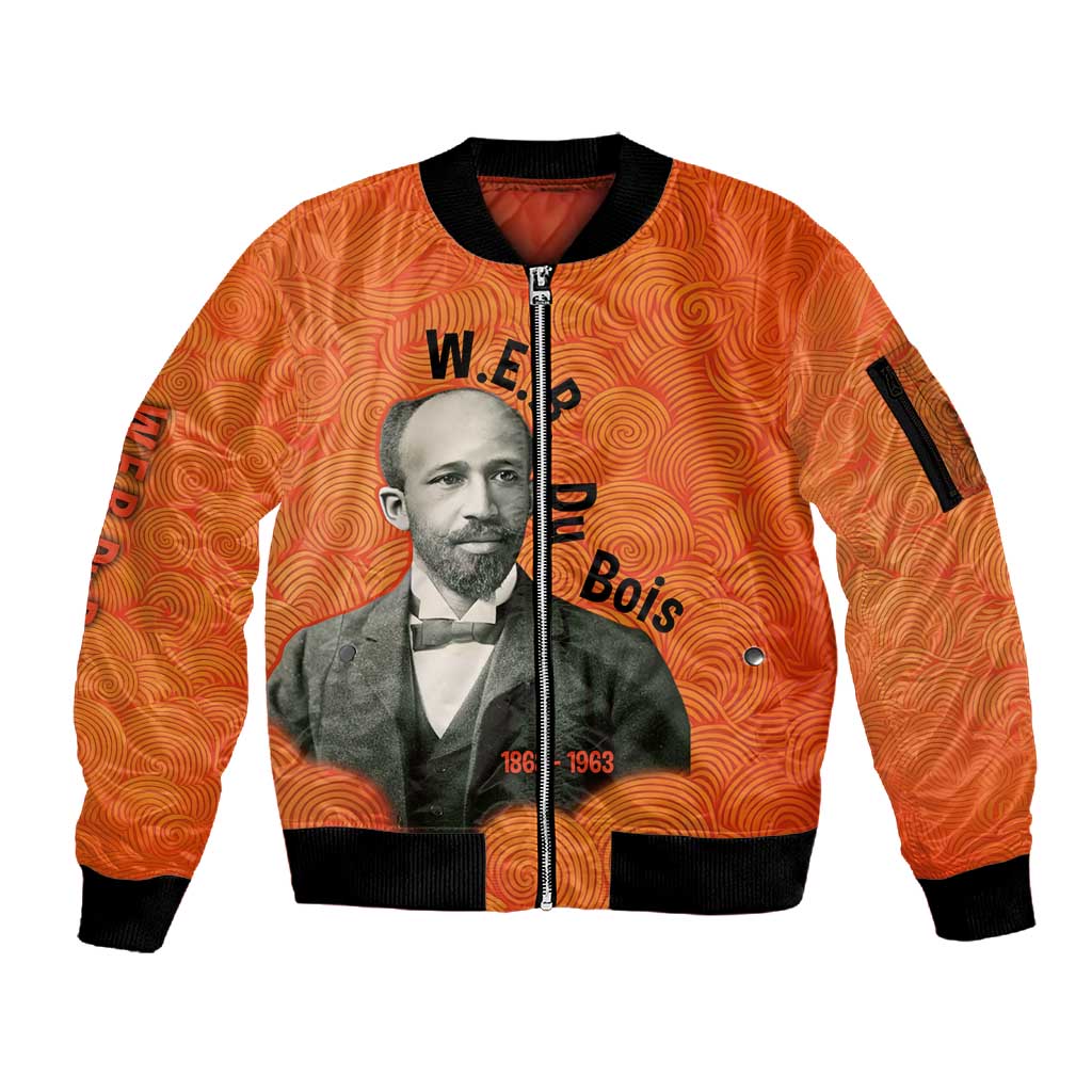 W.E.B. Du Bois Tribute Sleeve Zip Bomber Jacket W.E.B. Du Bois Tribute - African Pride