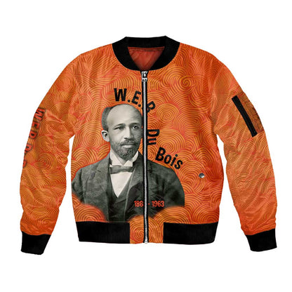 W.E.B. Du Bois Tribute Sleeve Zip Bomber Jacket W.E.B. Du Bois Tribute - African Pride