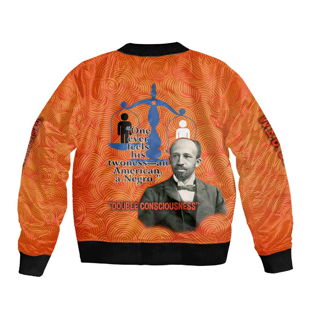 W.E.B. Du Bois Tribute Sleeve Zip Bomber Jacket W.E.B. Du Bois Tribute - African Pride
