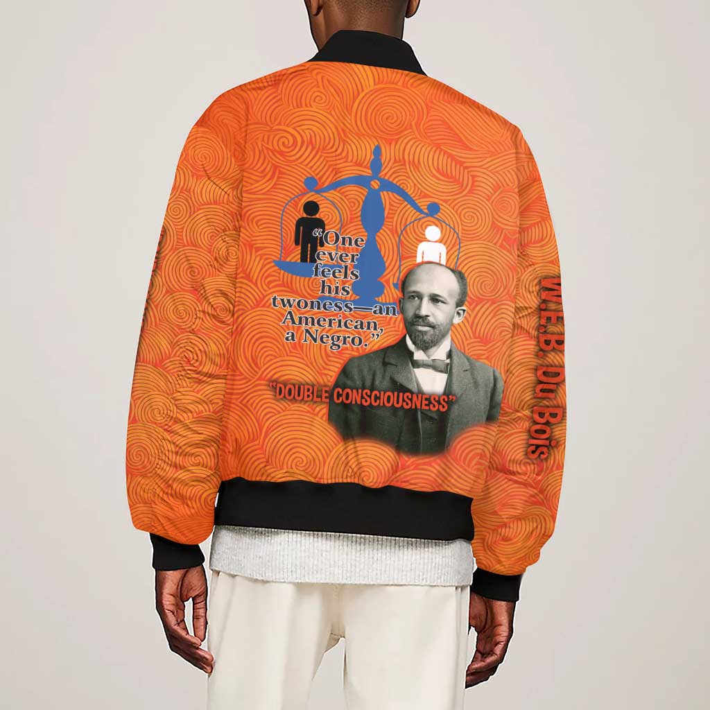 W.E.B. Du Bois Tribute Sleeve Zip Bomber Jacket W.E.B. Du Bois Tribute - African Pride