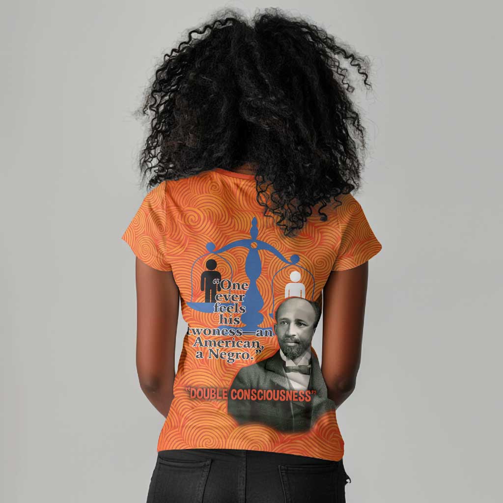 W.E.B. Du Bois Tribute Women V-Neck T-Shirt W.E.B. Du Bois Tribute TS04