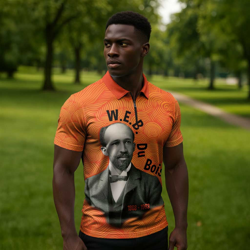 W.E.B. Du Bois Tribute Zipper Polo Shirt W.E.B. Du Bois Tribute - African Pride