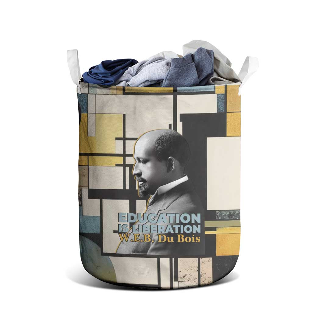 W.E.B. Du Bois Education is Liberation Laundry Basket Scholar, Activist, Visionary Tribute Design - African Pride