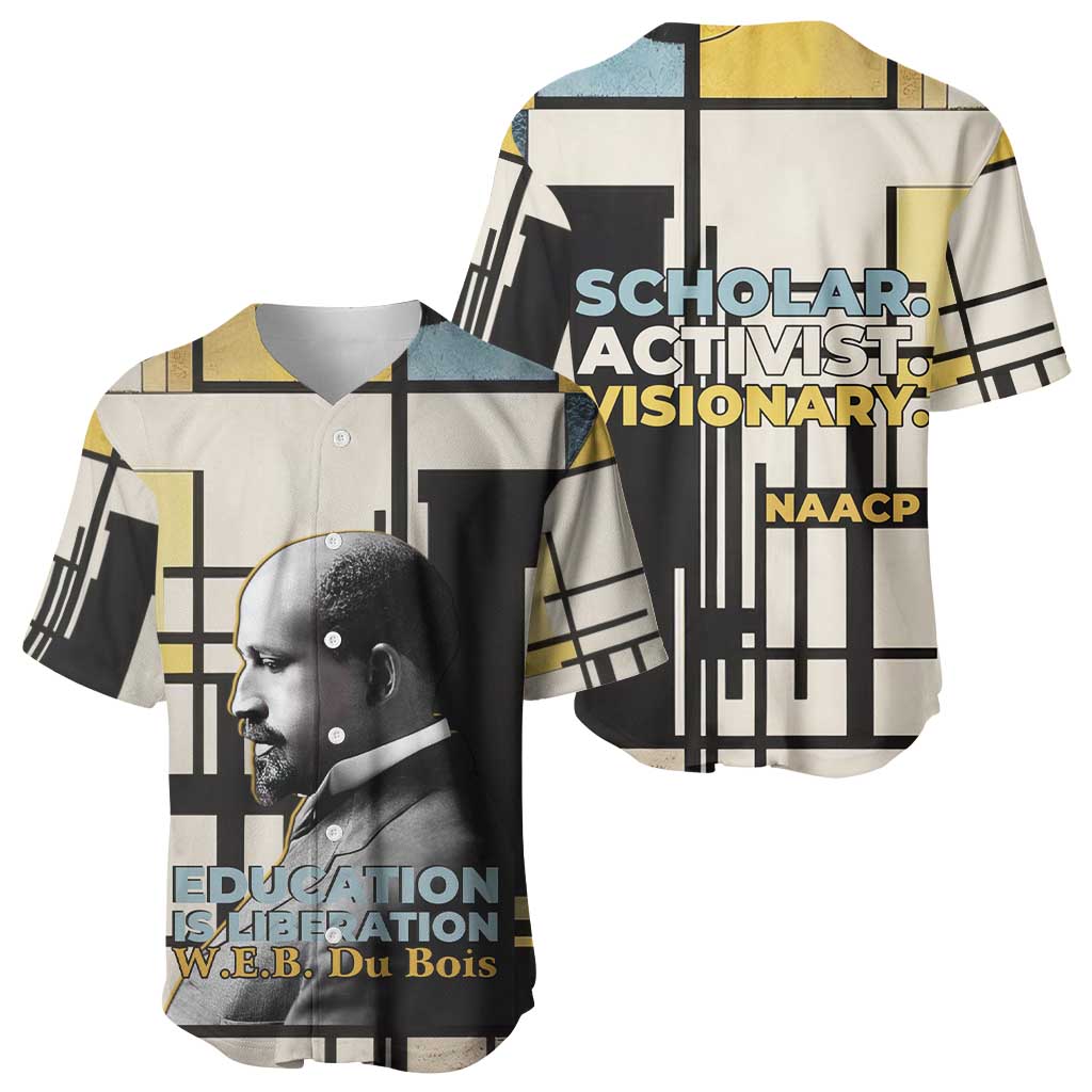 W.E.B. Du Bois Education is Liberation Baseball Jersey Scholar, Activist, Visionary Tribute Design TS04