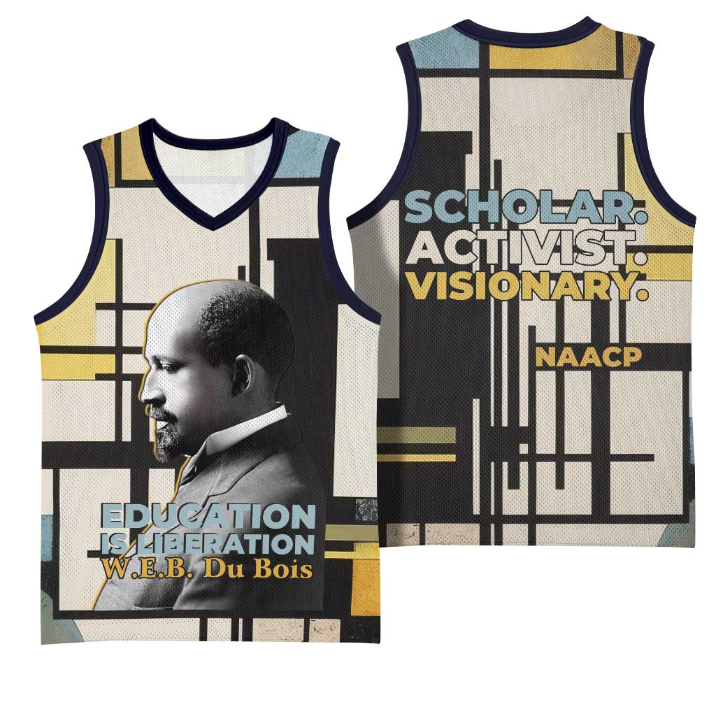 W.E.B. Du Bois Education is Liberation Basketball Jersey Scholar, Activist, Visionary Tribute Design - African Pride