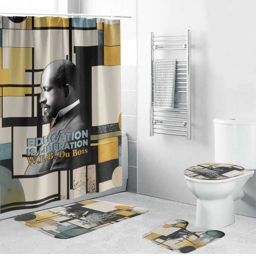 W.E.B. Du Bois Education is Liberation Bathroom Set Scholar, Activist, Visionary Tribute Design - African Pride