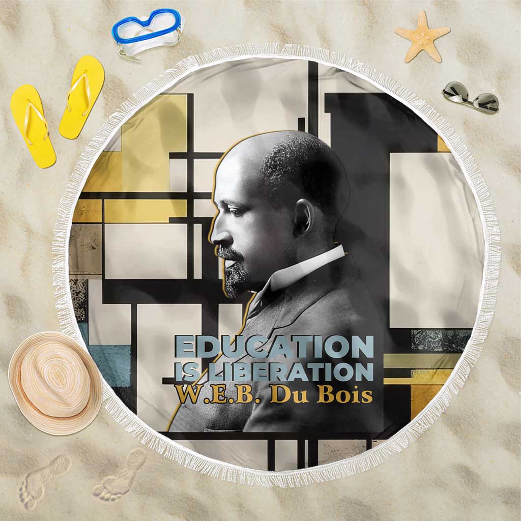 W.E.B. Du Bois Education is Liberation Beach Blanket Scholar, Activist, Visionary Tribute Design - African Pride