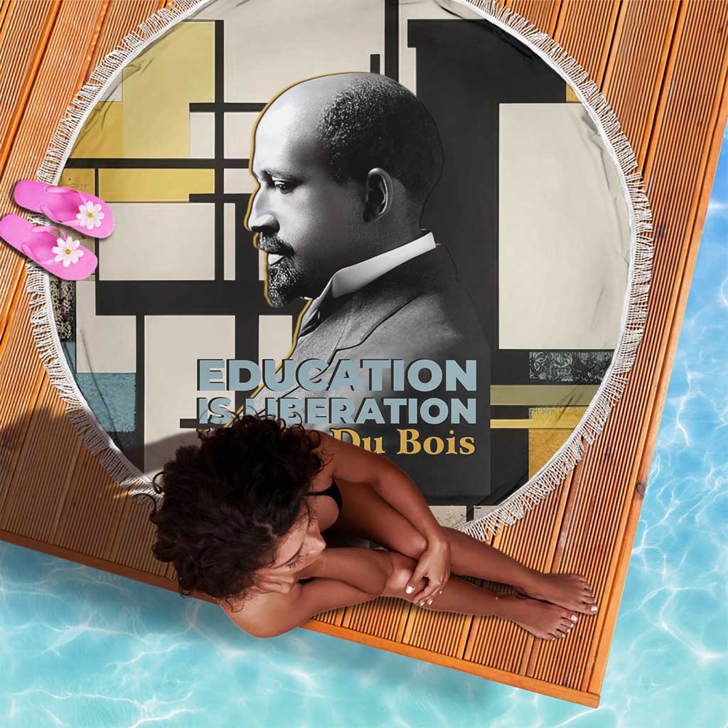 W.E.B. Du Bois Education is Liberation Beach Blanket Scholar, Activist, Visionary Tribute Design - African Pride