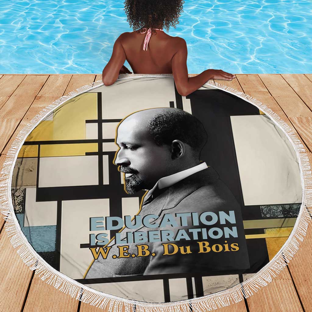 W.E.B. Du Bois Education is Liberation Beach Blanket Scholar, Activist, Visionary Tribute Design - African Pride