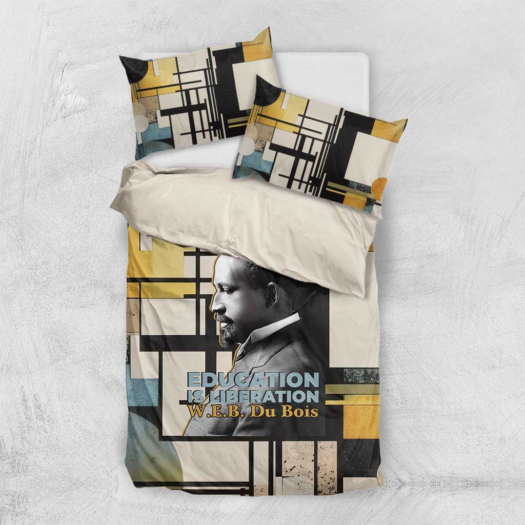 W.E.B. Du Bois Education is Liberation Bedding Set Scholar, Activist, Visionary Tribute Design - African Pride