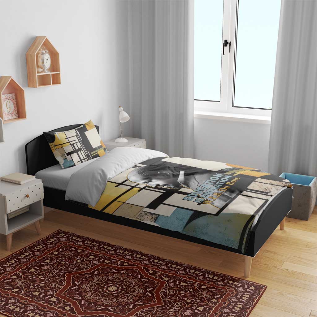 W.E.B. Du Bois Education is Liberation Bedding Set Scholar, Activist, Visionary Tribute Design - African Pride