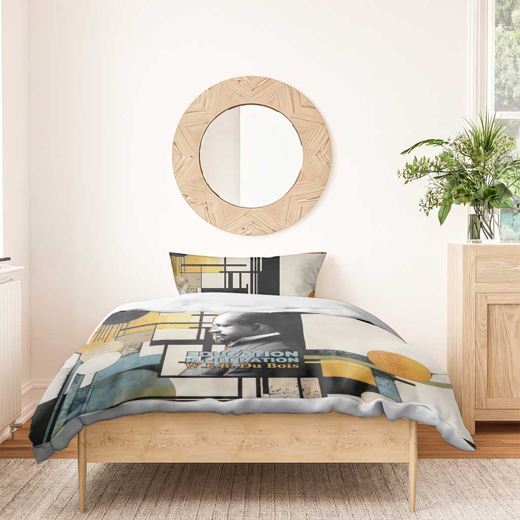 W.E.B. Du Bois Education is Liberation Bedding Set Scholar, Activist, Visionary Tribute Design - African Pride