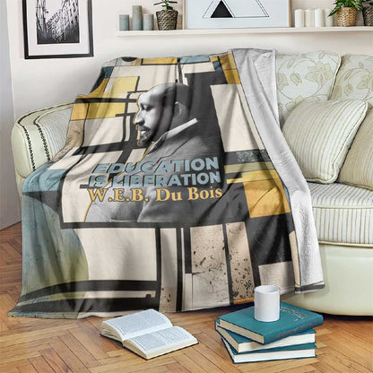 W.E.B. Du Bois Education is Liberation Blanket Scholar, Activist, Visionary Tribute Design - African Pride