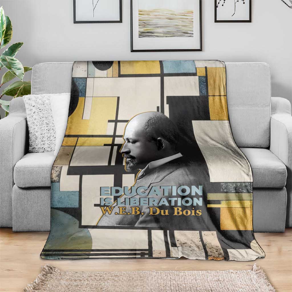 W.E.B. Du Bois Education is Liberation Blanket Scholar, Activist, Visionary Tribute Design - African Pride