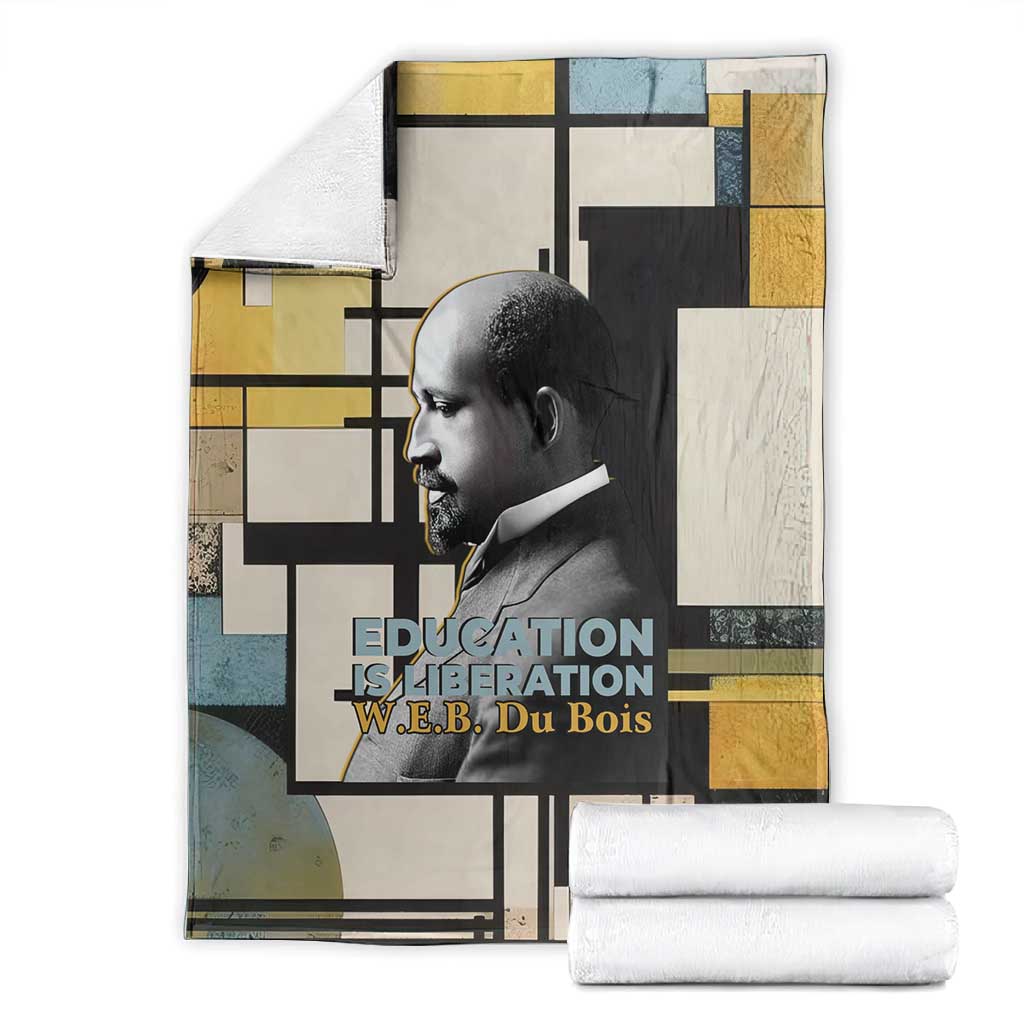 W.E.B. Du Bois Education is Liberation Blanket Scholar, Activist, Visionary Tribute Design - African Pride