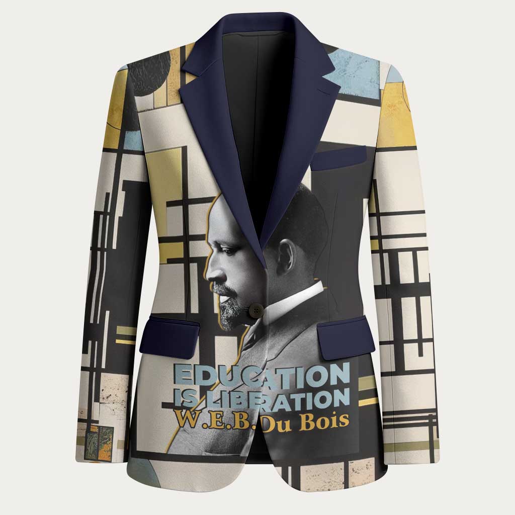 W.E.B. Du Bois Education is Liberation Blazer Scholar, Activist, Visionary Tribute Design - African Pride