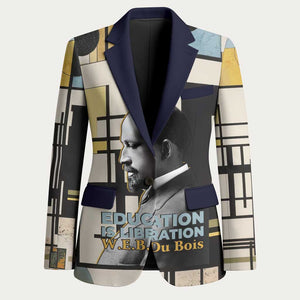 W.E.B. Du Bois Education is Liberation Blazer Scholar, Activist, Visionary Tribute Design - African Pride