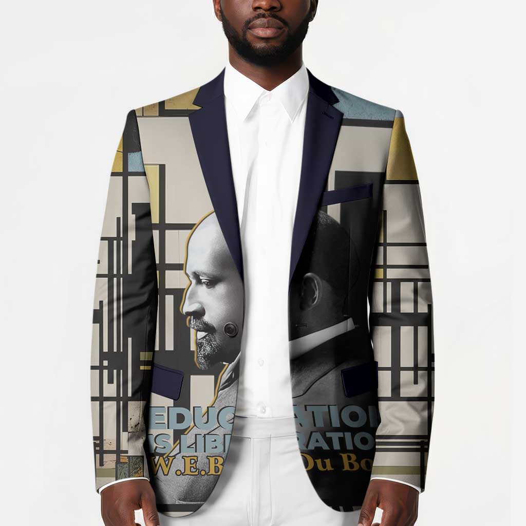 W.E.B. Du Bois Education is Liberation Blazer Scholar, Activist, Visionary Tribute Design - African Pride
