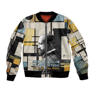 W.E.B. Du Bois Education is Liberation Bomber Jacket Scholar, Activist, Visionary Tribute Design - African Pride