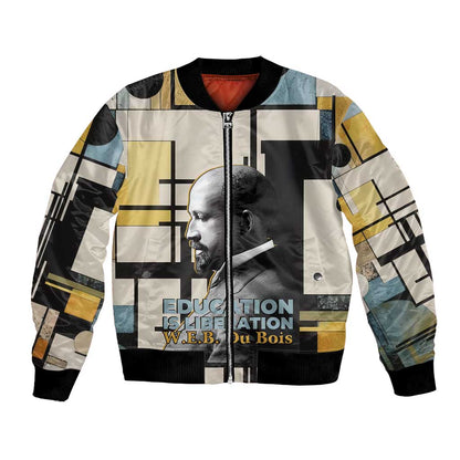 W.E.B. Du Bois Education is Liberation Bomber Jacket Scholar, Activist, Visionary Tribute Design - African Pride