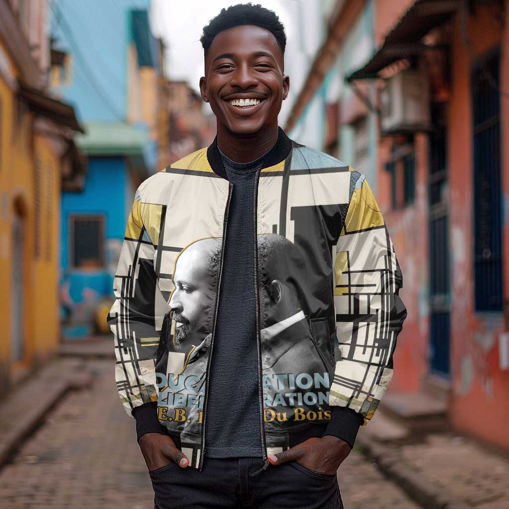 W.E.B. Du Bois Education is Liberation Bomber Jacket Scholar, Activist, Visionary Tribute Design - African Pride
